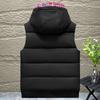 Fashion Fake Two Pieces Warm Vest for Man Winter Sleeveless Jackets Hooded Plus Size Thick Man Coat