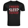 I Need Sleep Coffee Humor Typography Graphic T-Shirt