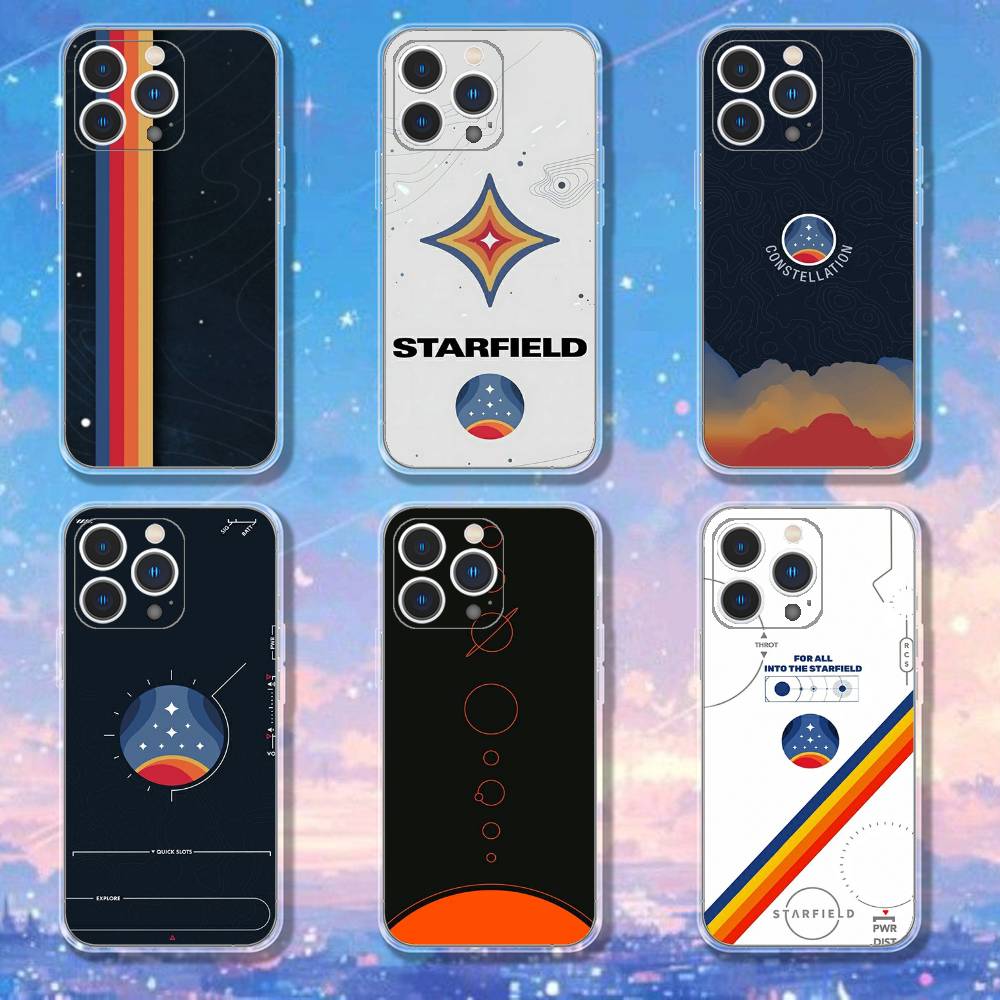 S-StarfieldS Game Phone Case For iPhone 17,16,15,14,13,12,11 Pro,Max,Plus,X,XS,XR,SE4,E Mini Transparent Soft Cover