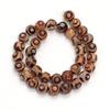 8/10mm Natursteinperlen Vintage DZI Achat Rund Lose Abstandshalterperle für Schmuckherstellung DIY Armbänder Halsketten Zubehör