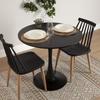 Versa Chamonix Dining Table for Kitchen, Terrace, Garden or Dining Room, 73 X 80 X 80 Cm, Wood, PVC and Metal, Black