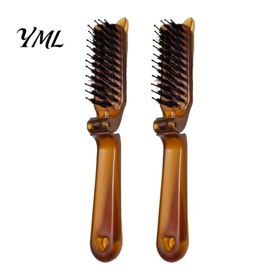 Travel Detangling Brush 1/2/3Pcs Boar Bristle Foldable Hair Brush, Men Women Pocket Size Grooming Comb Styling Portable for All Types Compact Tool