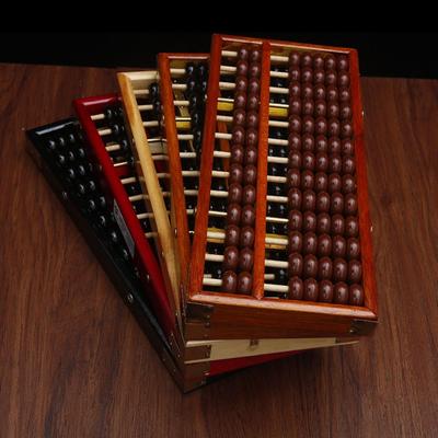 Calculation Rack Counting Abacus 13 Digit Wood Traditional Abacus Calculation Bead Intelligence Development Math Montessori