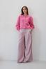 Woolen buttoned cardigan pink /