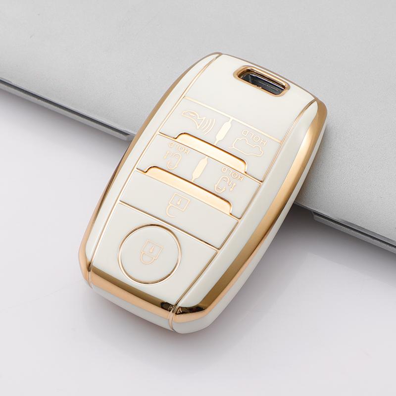 

5/6 кнопок ТПУ смарт-чехол для дистанционного ключа автомобиля чехол для Kia Sedona Grand Carnival Snugly Sorento L580 Kia Doule Carnival без ключа 6 Button Key Case белый