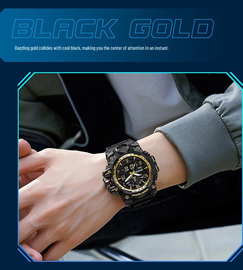 Sanda Teen Multi-functional Waterproof Sports Watch with Alarm & Luminous Display