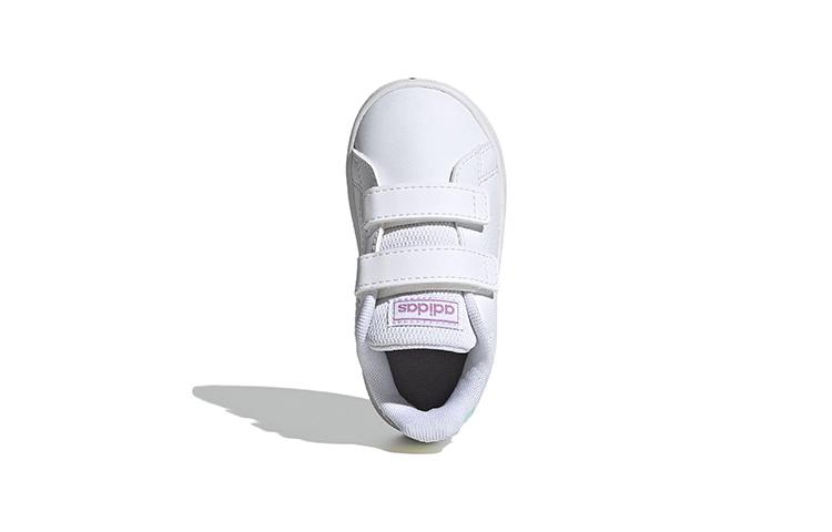 adidas Neo ADVANTAGE Synthetic Leather Low Top Skateboard Shoes White Infant And Toddler FY4626