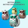 Owl Keychain Nail Clippers, Stainless Steel Foldable Mini Nail Clippers, 2-in-1 Ultra-sharp Foldable Owl Nail Clippers with Nail File