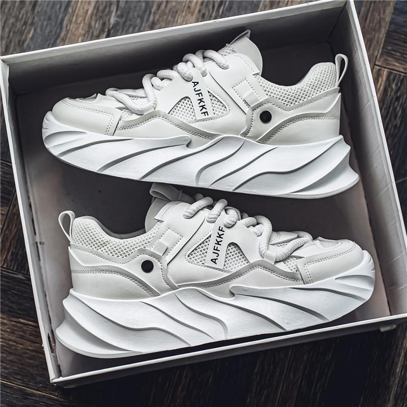 Summer mesh breathable thick-soled running sports shoes 22 years old new dad shoes trendy shoes 39