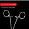KISS Stainless Steel Pet Hemostatic Forceps: Angled & Straight Heads for Dog Ear Hair Plucking