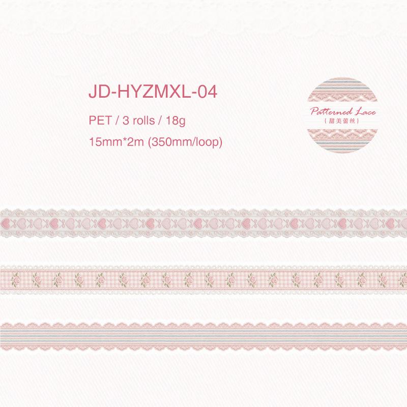Floral Dreamweave Series Vintage Lace Flower Landscape PET Tape Creative DIY Journal Material Collage Stationery