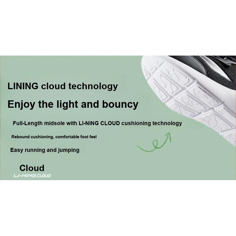 Li Ning Kids Sports Trend Low Top Running Shoes Kids sneakers Black YKNT148-3