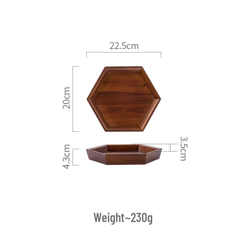 Wooden Hexagonal Multipurpose Serving Tray Small