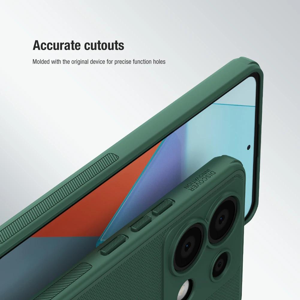 Per Xiaomi Redmi Note 13 Pro 5G Custodia Nillkin Pannello Rigido in PC Scudo Opaco Custodia con Telaio Morbido Copertura 360 Antiurto