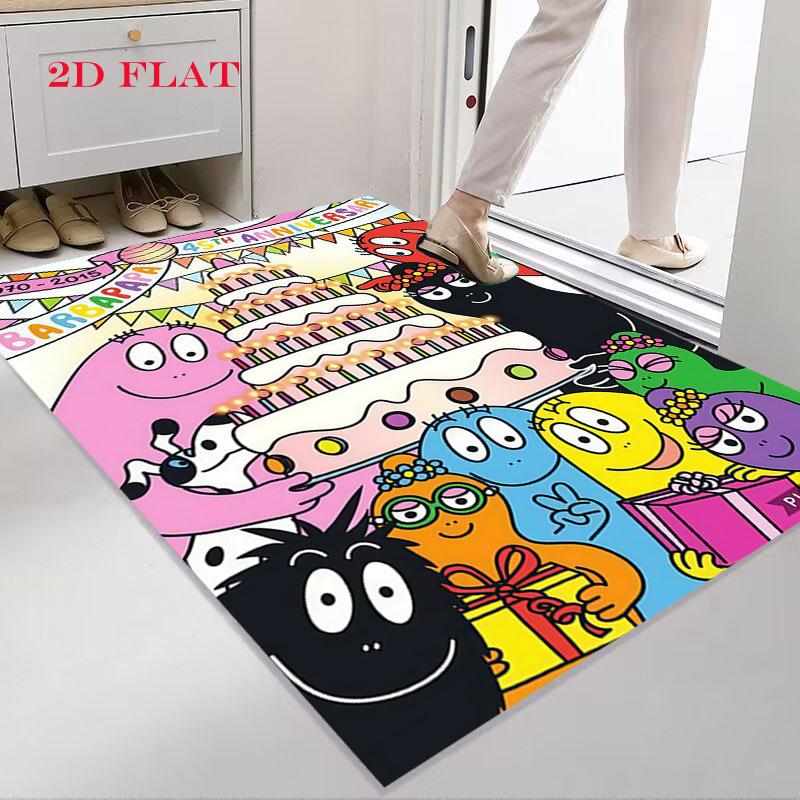 Barbapapa Fun Carpet Rug for Living Room Bedroom Home Sofa Decoration,Kids play Nonslip Floor Mat