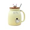 Milch Kaffee Keramik Becher mit Deckel Löffel Tasse Nette Katze Hitzebeständige Tasse Kätzchen Kinder Tasse Büro