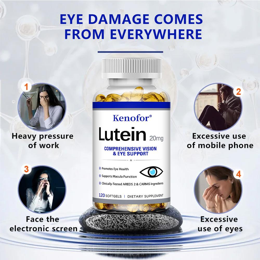 Lutein schützt die Augen und erhält das Sehvermögen.. 120 Kapseln.