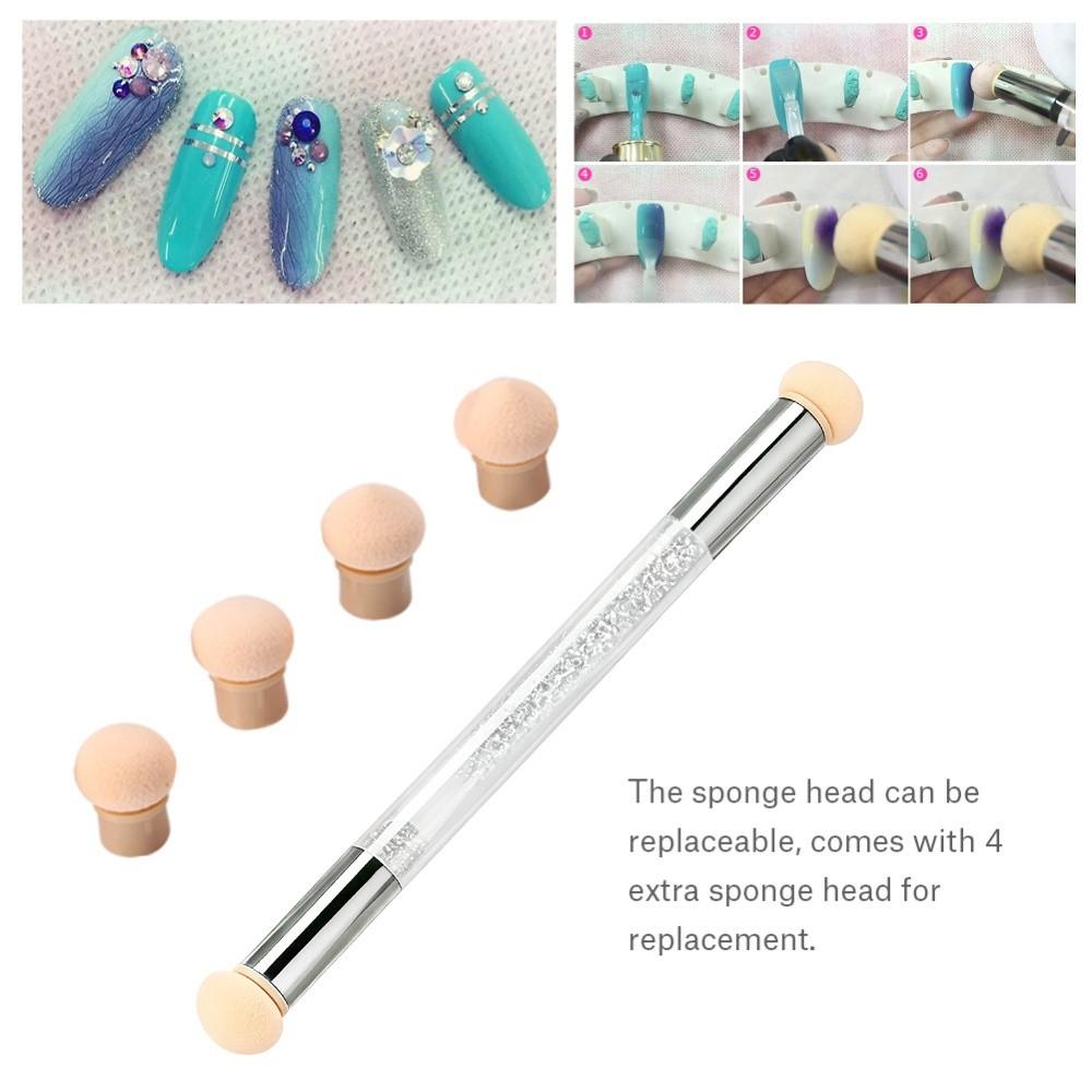 Double End Gradient Shading Brush UV Gel Compatible Ombre Nail Brush Nail Art Pen Gradient Shading