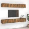 8 piece TV cabinet set smoked oak finish 60 x 30 x 30 cm engineered wood