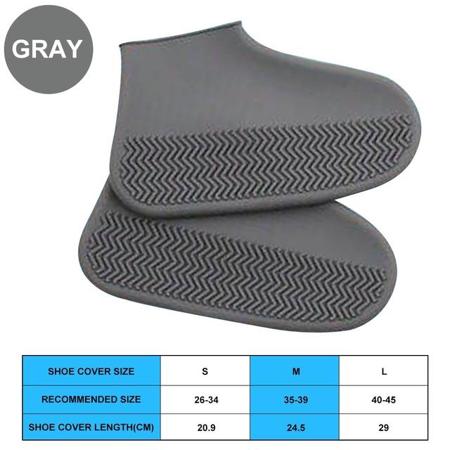 Waterproof Shoe Covers Silicone Anti-Slip Rain Boots Unisex Sneakers Protector For Outdoor Rainy Day Reusable Rain Shoe Cover