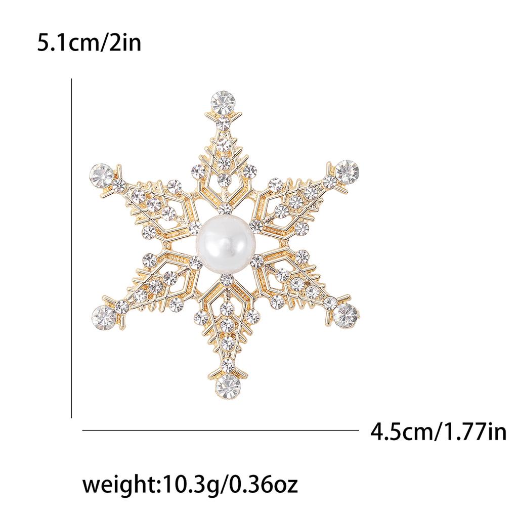 Rhinestone Snowflake Brooches for Women Unisex Christmas Pins Multi-color Available Fashion Jewellery Accessories Gifts