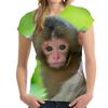 Harajuku 3D Printed Casual Short Sleeved Women's Monkey Millennium Bug Fun Gorilla T-shirt