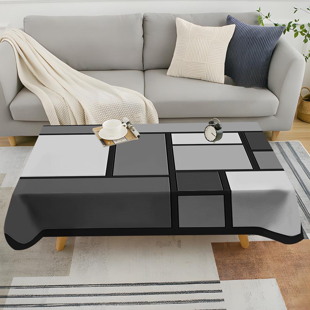 Non-slip Geometric Splicing Tablecloth Modern Simple Style Dining Table Protector Party