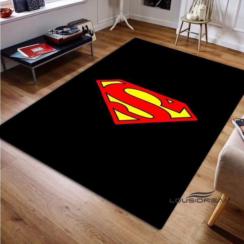 "Superman" rugs in a variety of styles and sizes—perfect for use as bedroom play mats, living room rugs, and home decor.
