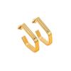 European Geometric Titanium Steel Gold-Plated Earrings: Simple, Versatile, Fashionable Ear Studs
