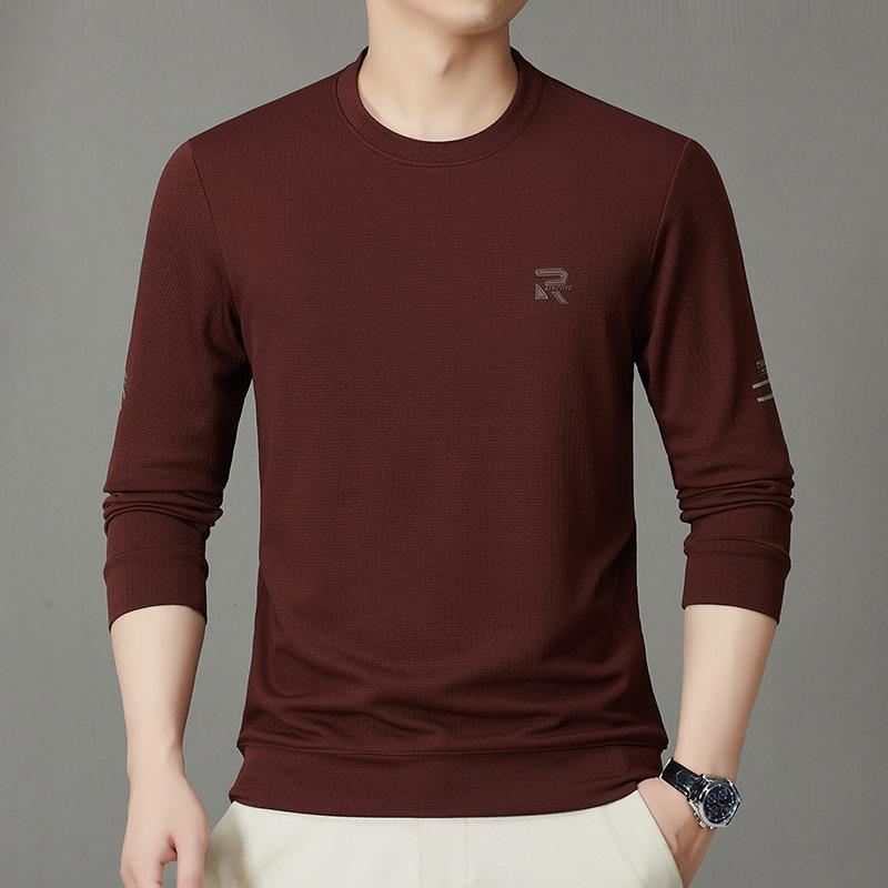 Fashion Minimalist Crew Neck Hoodie Top Autumn Casual Long Sleeve Versatile M