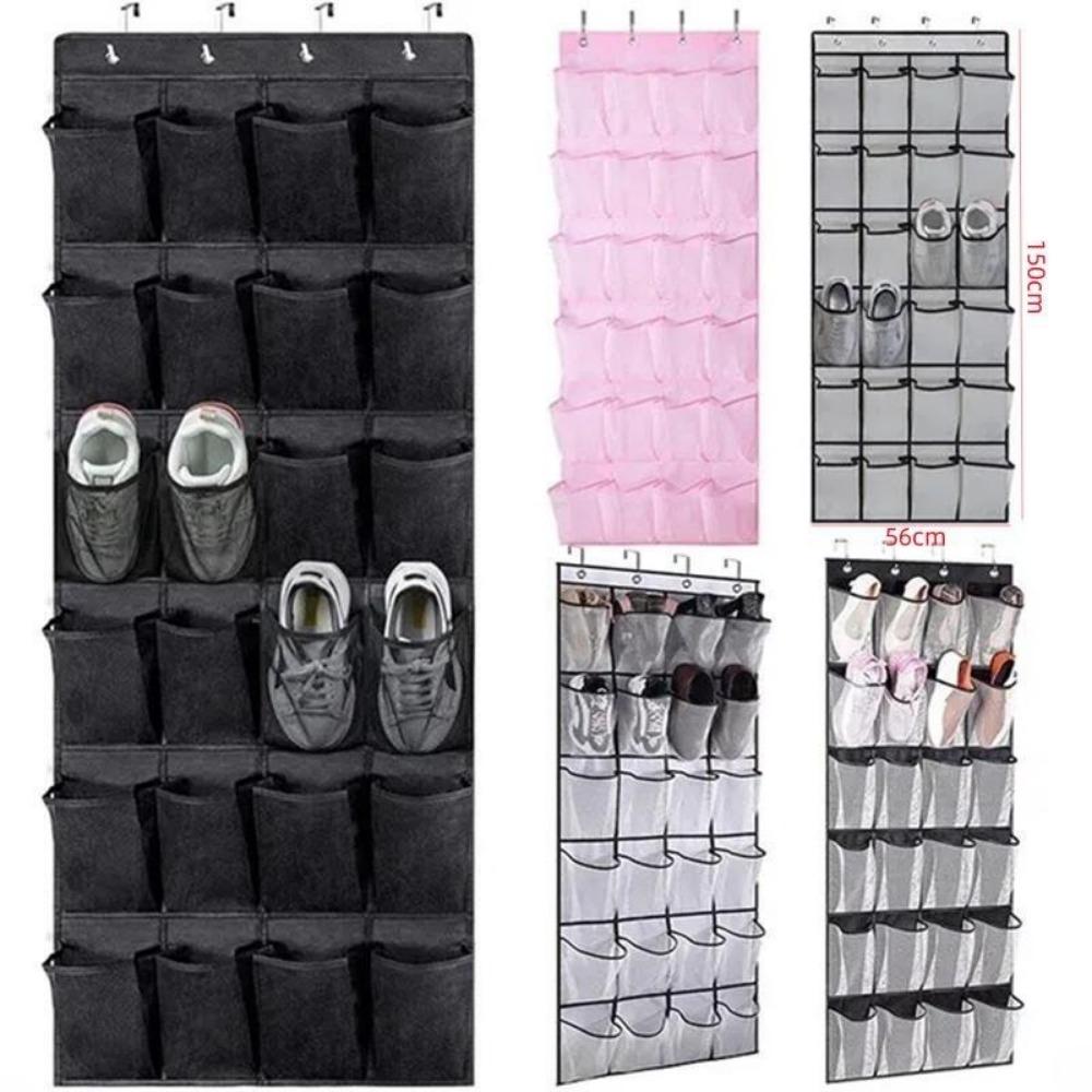 Mesh Cloth Shoes Sorting Storage Hanging Bag Over The Door Sundries Organizer Shoes Slippers Holder Bag