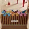 Year Of The Horse Entry Door Floor Mat Can Be Cut Silk Circle Red Festive And Dirt-Resistant Door Floor Mat Entry Door Mat