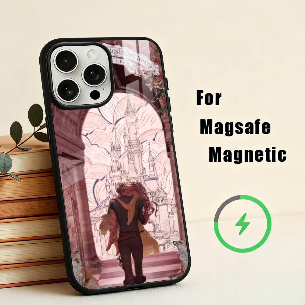 

Once U-Upon a B-Broken H-Heart-T Phone Case For iPhone17,16,15,14,13,12,11 Plus,For Magnetic Wireless Charge Cover iPhone12mini