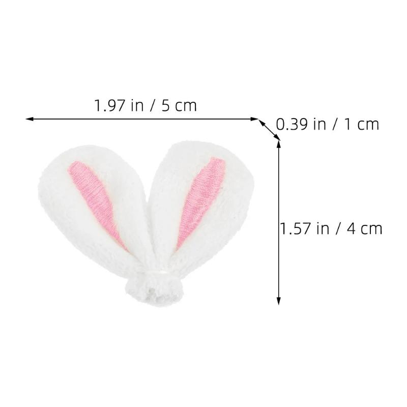 10Pcs/Lot Diy Handmade Plush Embroidered Ears Padded Patches Appliques For Clothes Sewing Supplies Diy Hair Decoration