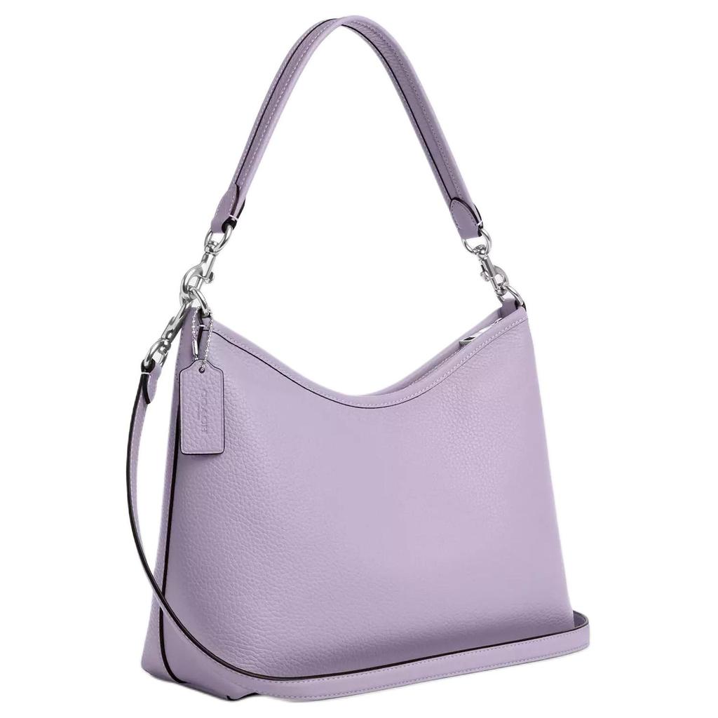 Coach Laurel 31 Logo Leather Tote Crossbody Bag Large Women bags Silver Light-Purple CR148-SVLL