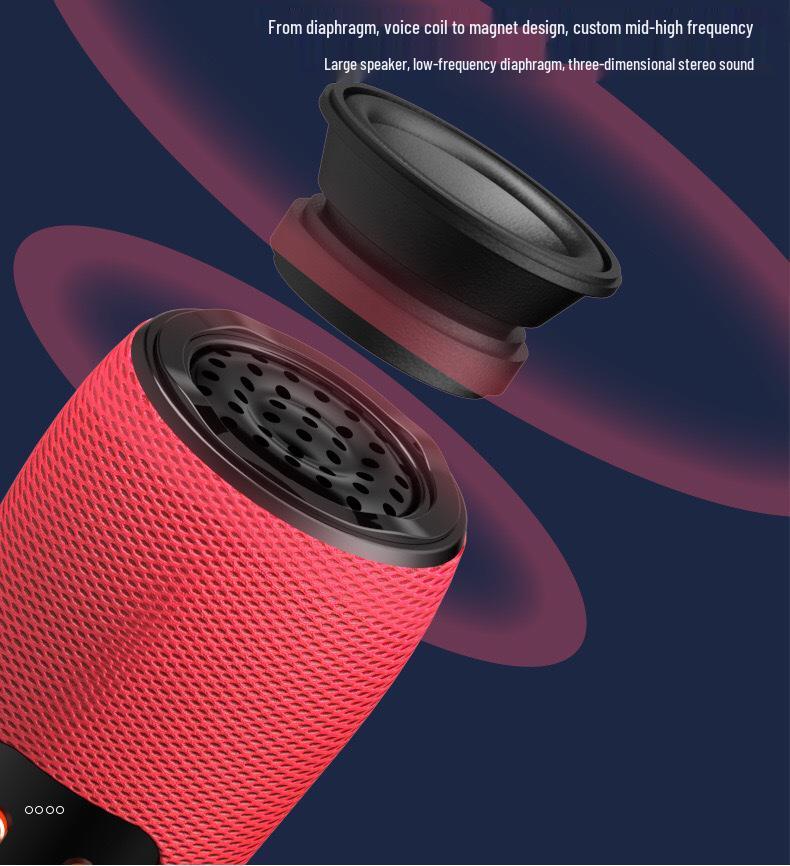 WS-898 Bluetooth Wireless Home Microphone with Built-in Speaker for Karaoke Apps