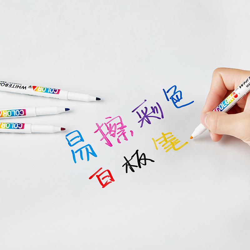 Odorless Children's Whiteboard Markers, Easy To Write & Erase, 12 Vibrant Colors for Drawing & Stationery.