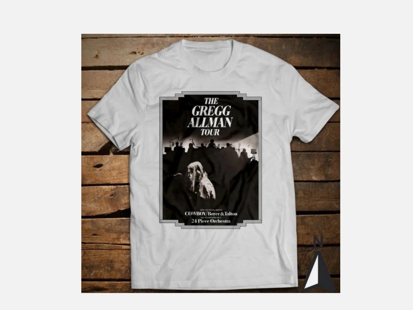 

Classic Music Album 100% Cotton T-shirt Mens Tees Top The Allman Brothers Band Gregg Allman Tour Concert 3XL