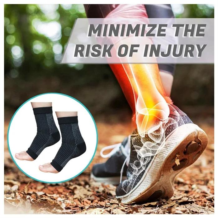 1Pair Ankle Brace Compression Support Sleeve,Medical Ankle Compression Socks for Plantar Fasciitis,Ankle Swelling,Arch Support