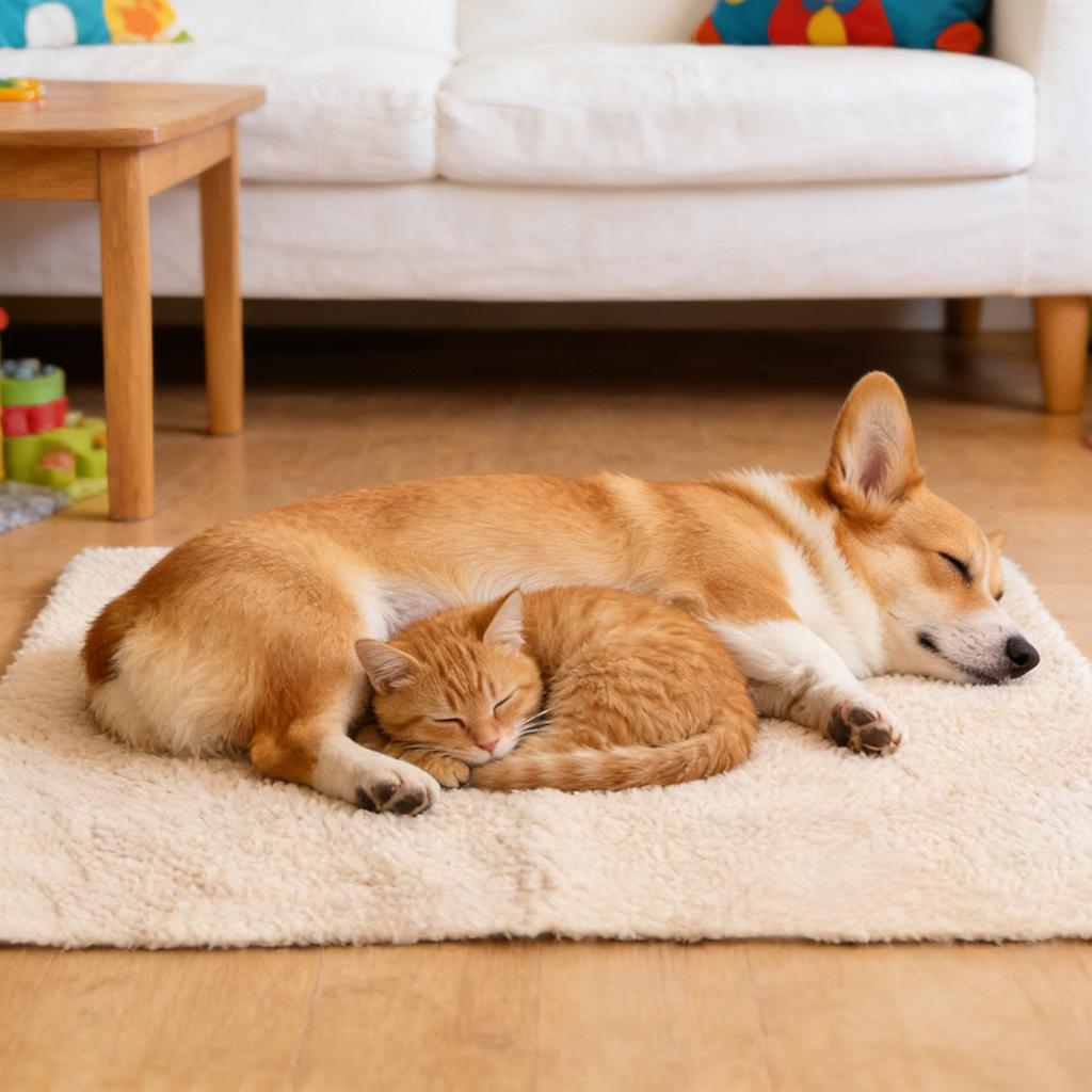 Selbstwärmendes Katzenbett, Extra Warme Selbstheizmatte für Katzen & Hunde, Nicht Elektrisch, - Kleine Thermische Haustiermatte für Innenbereiche Mit Abnehmbarem Waschbarem Bezug