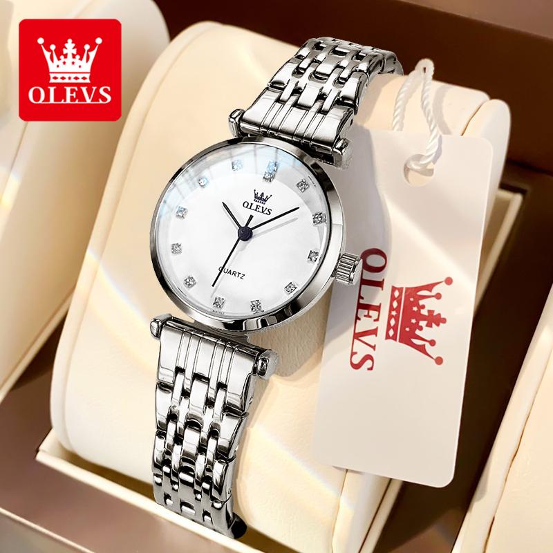 Q OLEVS 5596 Brand Watch for Women Waterproof and Luminous Quartz Watch for Women