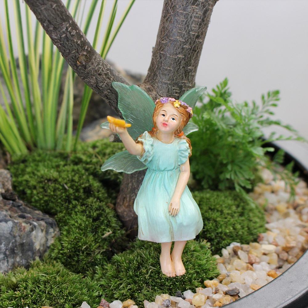 

Tabletop Resin Crafts 14cm Plug-In Decorative Mini Garden Decor Outdoor 14.7cm