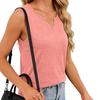 Women's V-neck Solid Color Sleeveless Top
