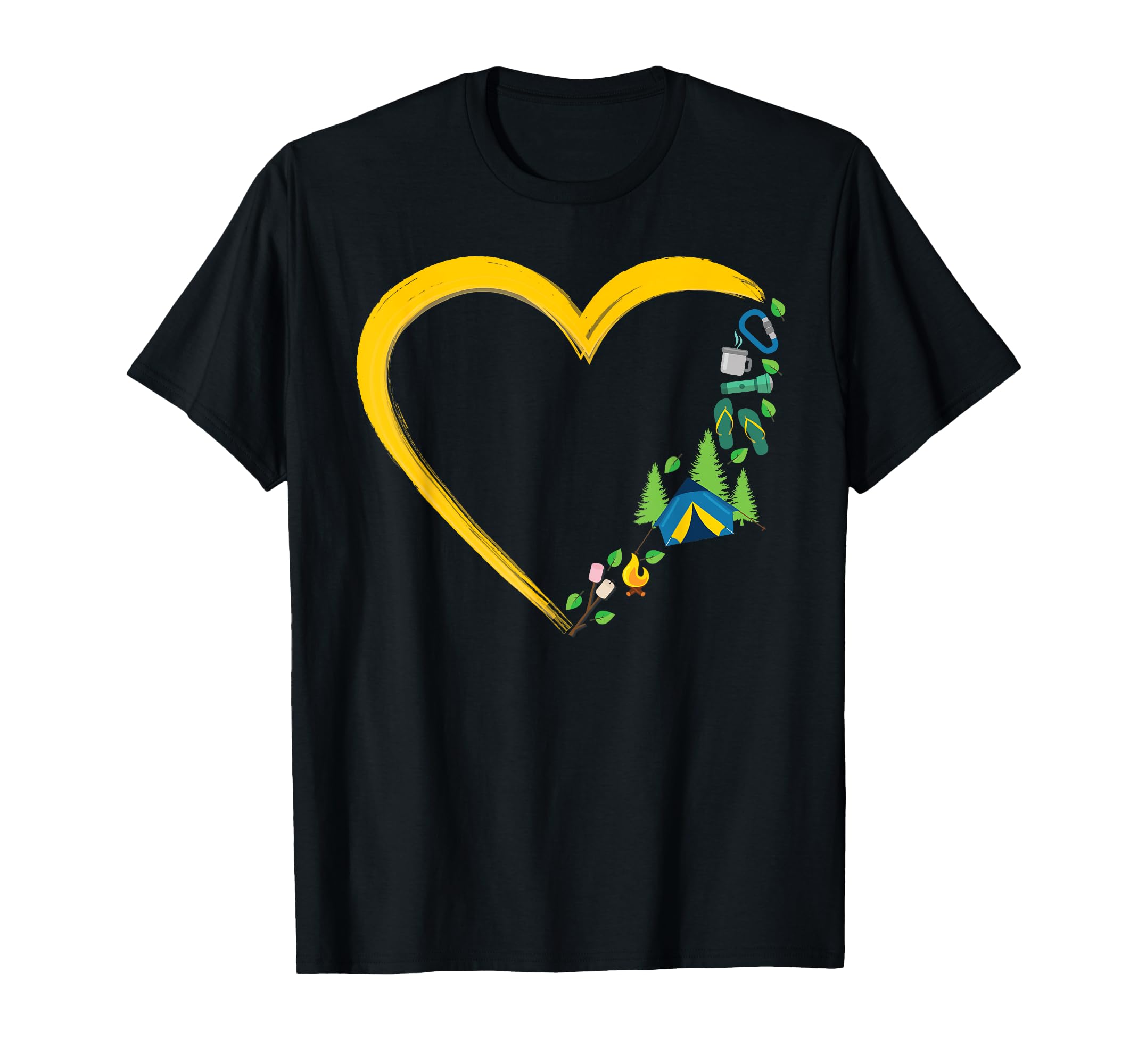 

Походное снаряжение Сердце туриста Палатка Футболка чёрный