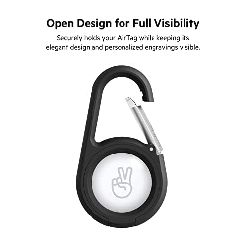Belkin AirTag Case Keychain Carabiner Harness Black MSC008btBK