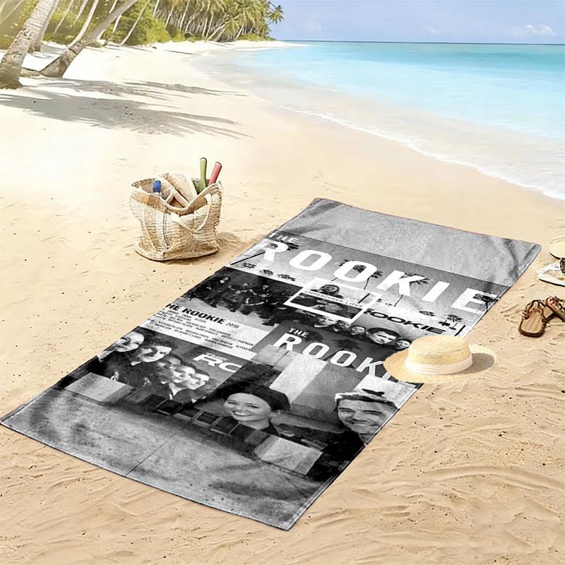 Asciugamano da Spiaggia Stampa THE ROOKIE, Asciugamano Grande Morbido Asciugatura Rapida per Spiaggia Campeggio Nuoto
