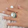 Vintage Bohemian Three-Layer Circular Elastic Ring for Women Cute and Elegant Rings Hoilday Party Gift for Ladyies Jewelry