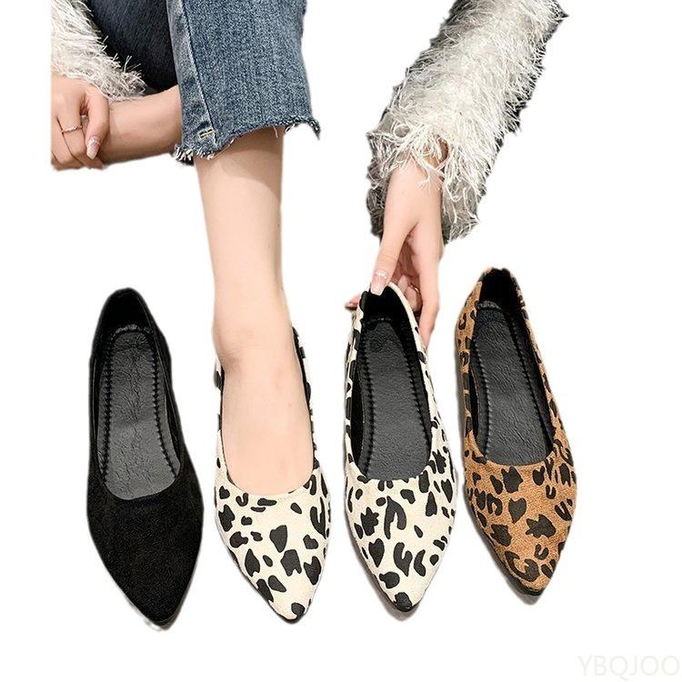 2026 Damen neue Mode flache Schuhe Leopardenmuster spitze Schuhe lässig bequem faule Schuhe leicht rutschfest Mama flach Damen