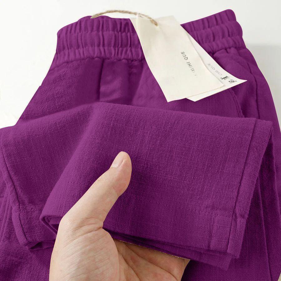 

Хлопковые и льняные брюки с широкими штанинами, летние брюки прямого кроя в повседневном стиле, модные и универсальные, свободного кроя, женские брюки 3XL