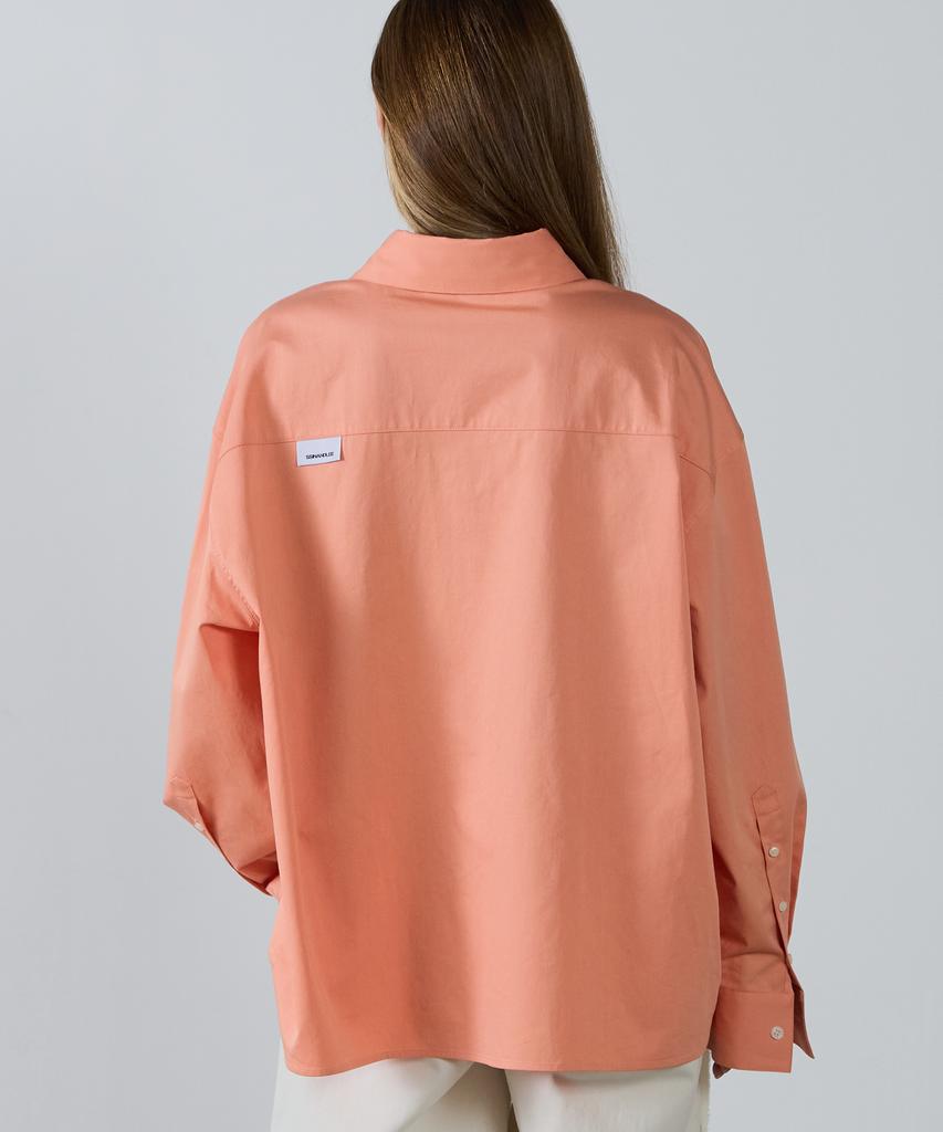 SSIN AND LEE Women Lin Back Cotton Overshirt Peach Fuzz